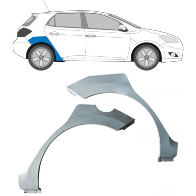 Reparatiepaneel achterspatbord voor Toyota Auris 2007-2012 / Links + Rechts / Set 16855