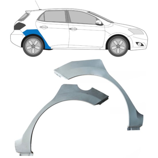 Reparatiepaneel achterspatbord voor Toyota Auris 2007-2012 / Links + Rechts / Set 16855