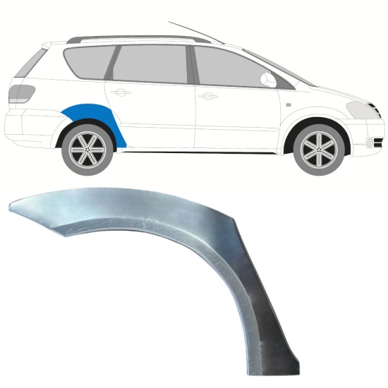 Reparatiepaneel achterspatbord voor Toyota Avensis Verso 2001-2011 / Rechts 15876