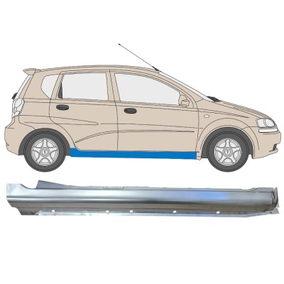 Volledige dorpel voor Chevrolet Aveo 2003-2006 / Rechts / HATCHBACK 14537