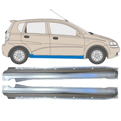 Volledige dorpel voor Chevrolet Aveo 2003-2006 / Links + Rechts / HATCHBACK / Set 14539