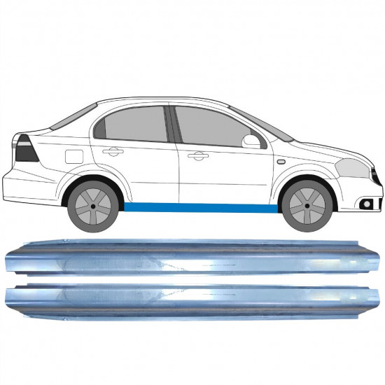 Reparatie dorpel voor Chevrolet Aveo 2003-2008 / Links + Rechts / Set 10401