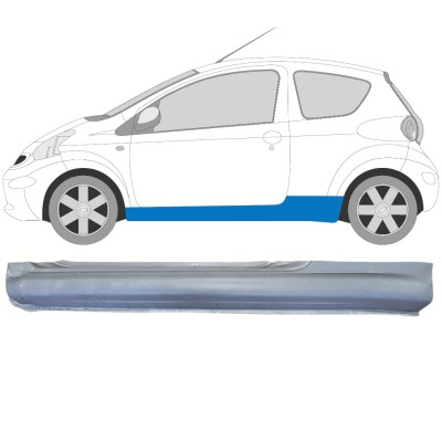 Volledige dorpel voor Toyota Aygo 2005-2012 / Links 14559