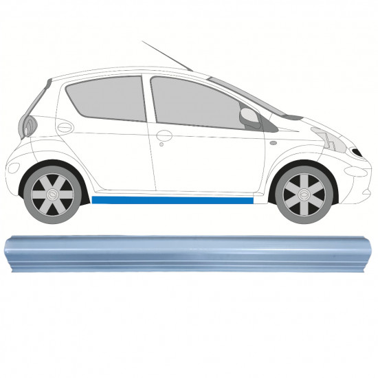 Reparatie dorpel voor Toyota Aygo 2005- / Links = Rechts (symmetrisch) 11910