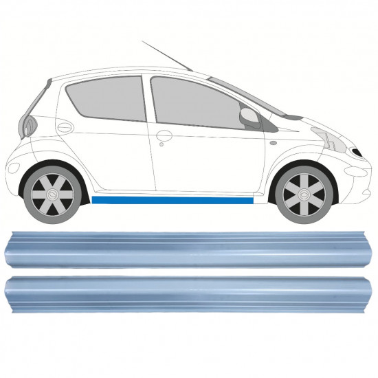 TOYOTA AYGO 2005- DORPEL REPARATIEPANEL / RECHTS + LINKS / SET