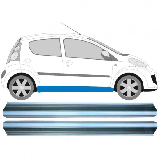 Reparatie dorpel voor Toyota Aygo 2005-2012 / Links + Rechts / Set 6440