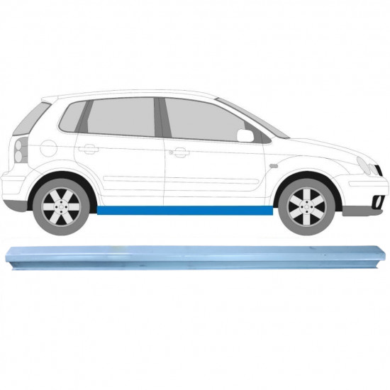 VW POLO 2001-2009 3/5 DEUR DORPEL REPARATIEPANEEL / RECHTS