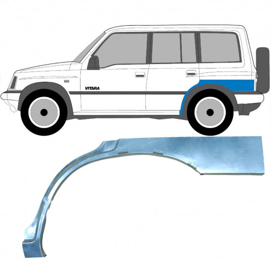 Reparatiepaneel achterspatbord voor Suzuki Vitara 1996-2003 / Links 7040