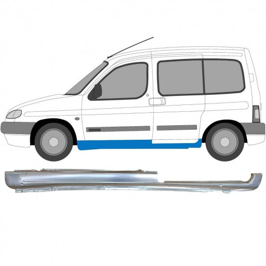 Reparatie dorpel voor Peugeot Partner 1996- / Links 6955
