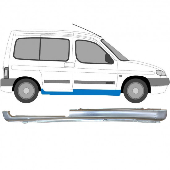 Reparatie dorpel voor Peugeot Partner 1996- / Rechts 6954