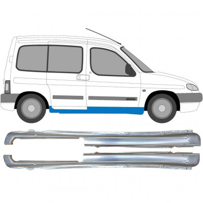 Reparatie dorpel voor Peugeot Partner 1996- / Links + Rechts / Set 9538