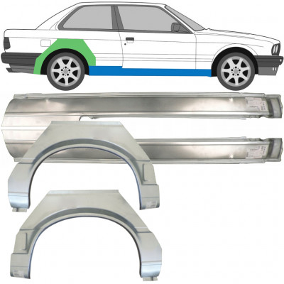 Reparatiepaneel dorpel + achterspatbord voor BMW 3 E30 1987-1994 / Links + Rechts / Set 9518