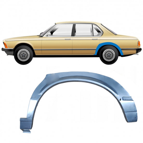 Reparatiepaneel achterspatbord voor BMW 7 E23 1976-1986 / Links 7628