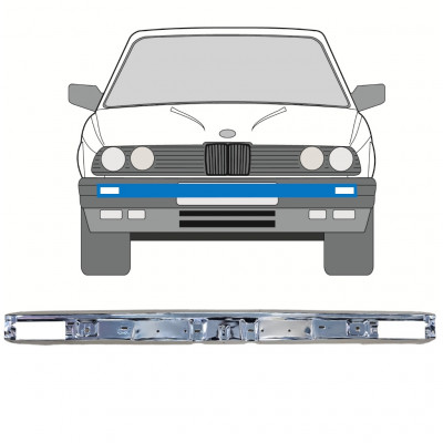 BMW 3 E30 1982-1987 VOOR BUMPER CHROME