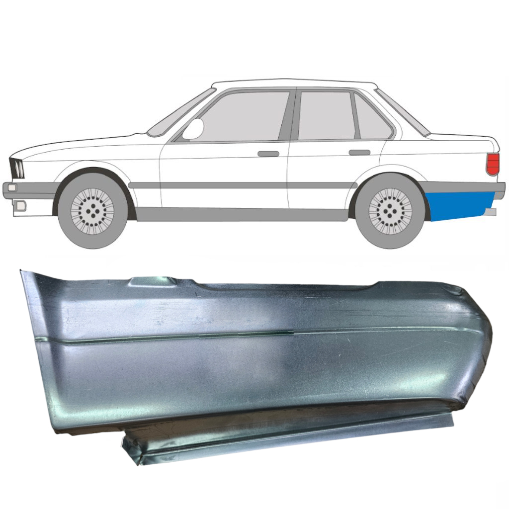 BMW 3 E30 1982-1987 2/4 DEUR ACHTERSPATBORD REPARATIEPANEEL / PAAR
