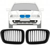 Zwarte grill voor BMW 3 E46 1998-2001 /  11128