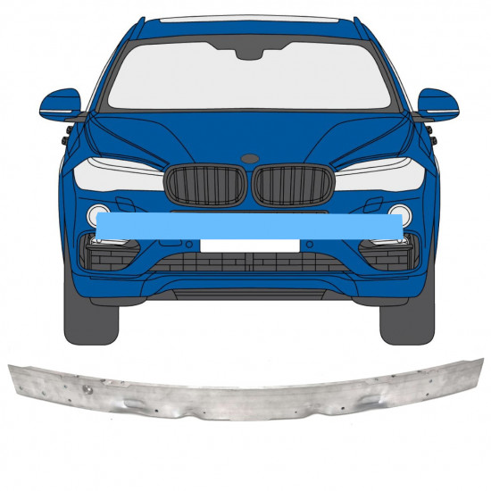 Versterking voorbumper / balk voor BMW X5 F15 F85 / X6 F16 F86 2013- 5506