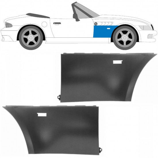 Voorste spatbord voor BMW Z3 1995-2003 / Links + Rechts / COUPE / ROADSTER / Set 9499