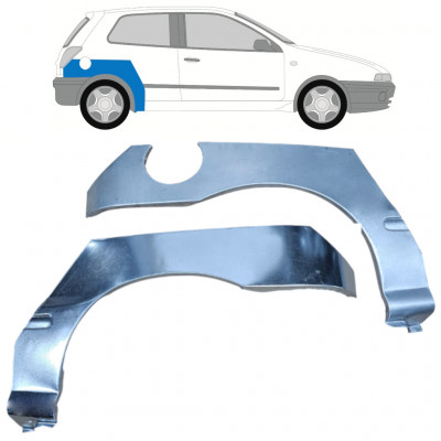 Reparatiepaneel achterspatbord voor Fiat Bravo 1995-2001 / Links + Rechts / Set 10990