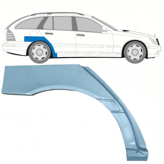 Reparatiepaneel achterspatbord voor Mercedes C-class 2000-2007 / Rechts / COMBI 9098