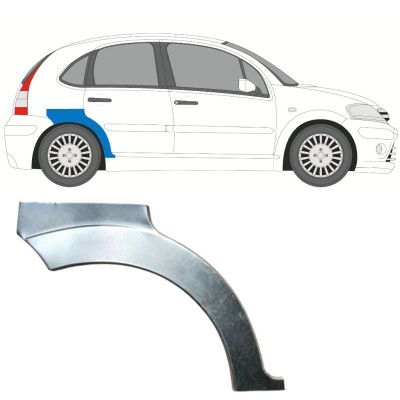 Reparatiepaneel achterspatbord voor Citroen C3 2002-2010 / Rechts 14767