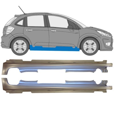 Volledige dorpel voor Citroen C3 2009-2016 / Links + Rechts / Set 14637