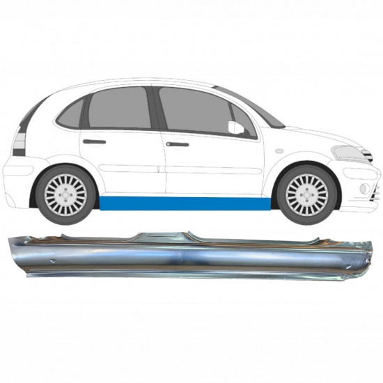 Volledige dorpel voor Citroen C3 2002-2010 / Rechts 5041