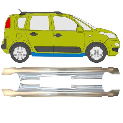 Volledige dorpel voor Citroen C3 Picasso 2008- / Links + Rechts / Set 14634