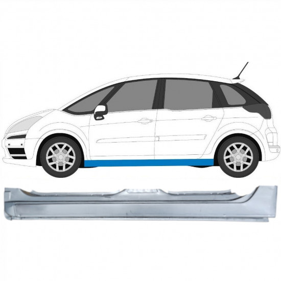 Volledige dorpel voor Citroen C4 Picasso 2006-2013 / Links 12868