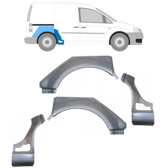 Reparatiepaneel set voor Volkswagen Caddy 2004-2020 / Links + Rechts / 15168