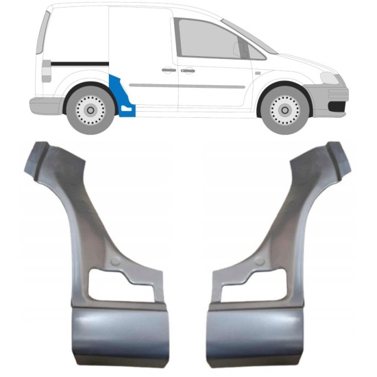 Reparatiepaneel achterspatbord voor Volkswagen Caddy 2004-2020 / Links + Rechts / Set 15164