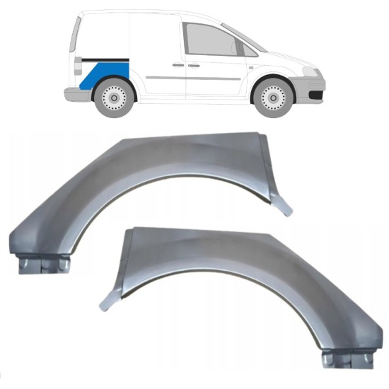 Reparatiepaneel achterspatbord voor Volkswagen Caddy 2004-2020 / Links + Rechts / Set 15165