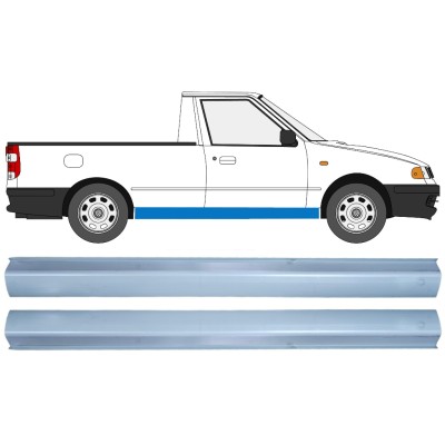 Reparatie dorpel voor Volkswagen Caddy 1995-2004 / Links = Rechts (symmetrisch) / PICKUP / Set 16186