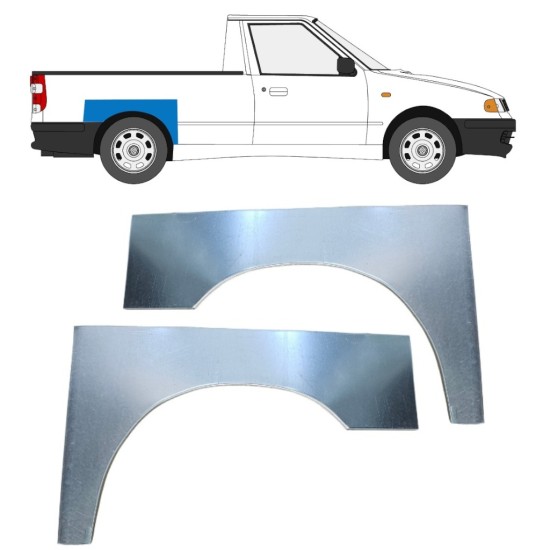 Reparatiepaneel achterspatbord voor Volkswagen Caddy 1995-2004 / Links + Rechts / PICKUP / Set 16330