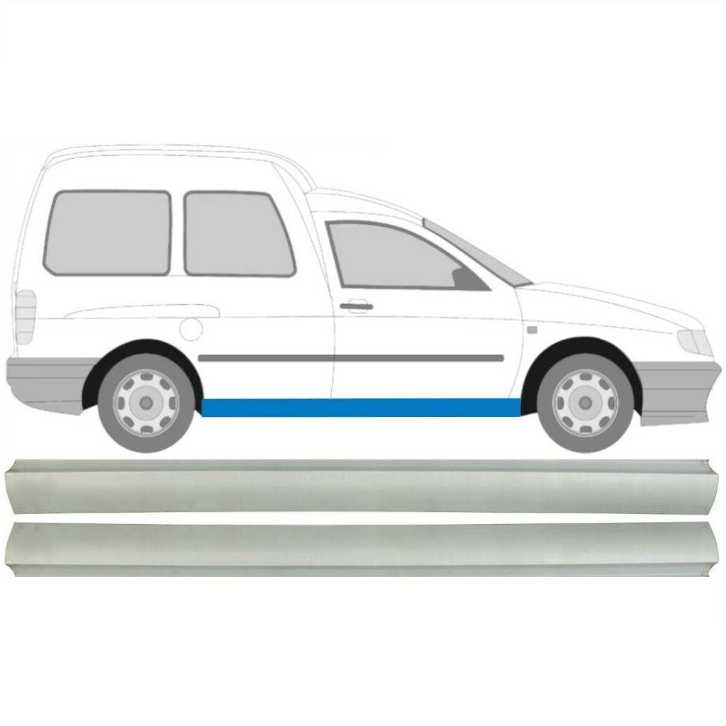 VW CADDY S INCA 1995-2004 DORPEL REPARATIEPANEEL / RECHTS = LINKS / SET