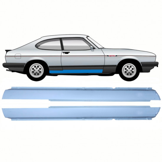 Reparatie dorpel voor Ford Capri 1974-1987 / Set 11076