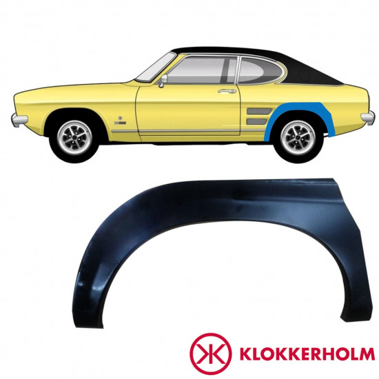 Reparatiepaneel achterspatbord voor Ford Capri 1968-1974 / Links 11001