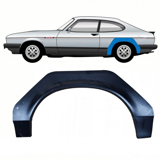 FORD CAPRI 1974-1987 ACHTERSTE WIELKAST REPARATIE PANEEL / LINKS