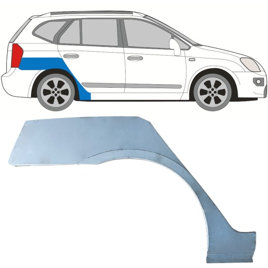 Reparatiepaneel achterspatbord voor Kia Carens 2006-2013 / Rechts 16815