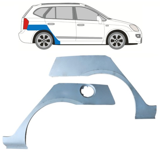 Reparatiepaneel achterspatbord voor Kia Carens 2006-2013 / Links + Rechts / Set 16817
