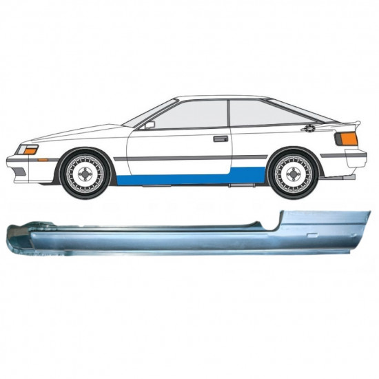 Volledige dorpel voor Toyota Celica 1985-1989 / Links 7300