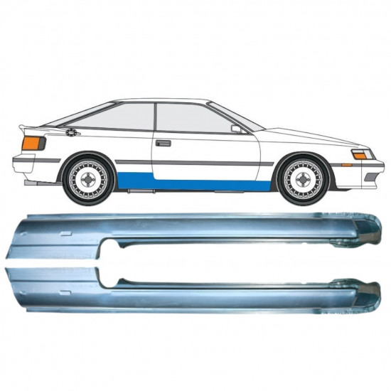 Volledige dorpel voor Toyota Celica 1985-1989 / Links + Rechts / Set 9712