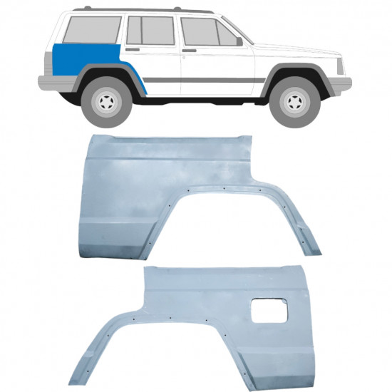 Reparatiepaneel achterspatbord voor Jeep Cherokee XJ 1984-2001 / Links + Rechts / Set 10442