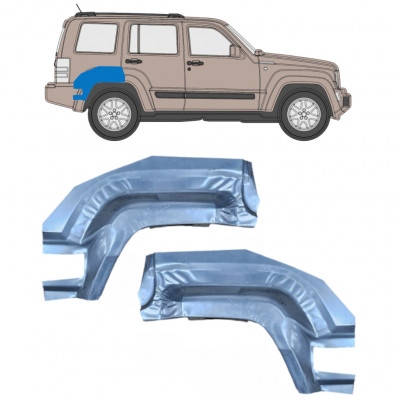 Reparatiepaneel achter spatbord achterste deel voor Jeep Liberty 2008-2013 / Links + Rechts / Set 9955