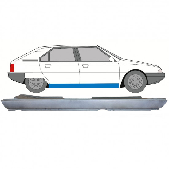 Volledige dorpel voor Citroen BX 1982-1994 / Rechts 7671