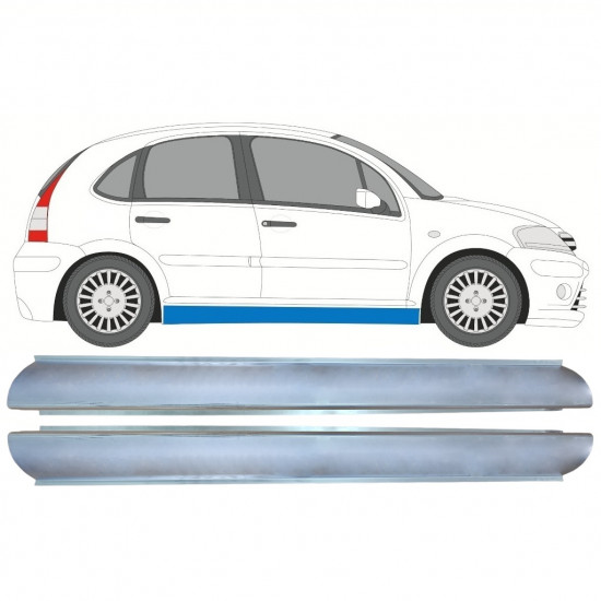 Reparatie dorpel voor Citroen C3 2002-2010 / Links + Rechts / Set 10899