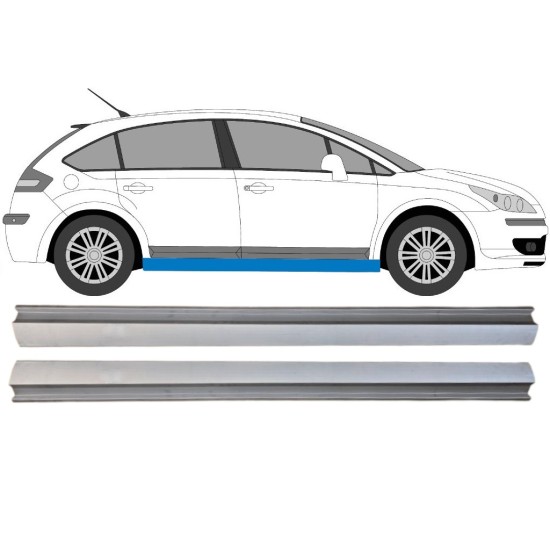 Reparatie dorpel onderste deel voor Citroen C4 2004-2011 / Links + Rechts / Set 16042