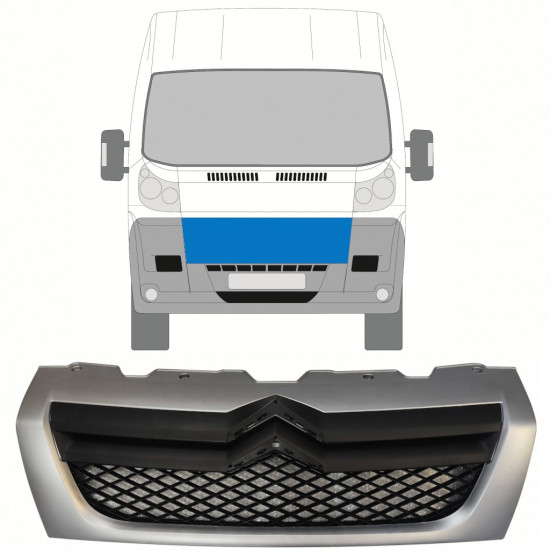 Grill voor Citroen Jumper 2006-2014 8418