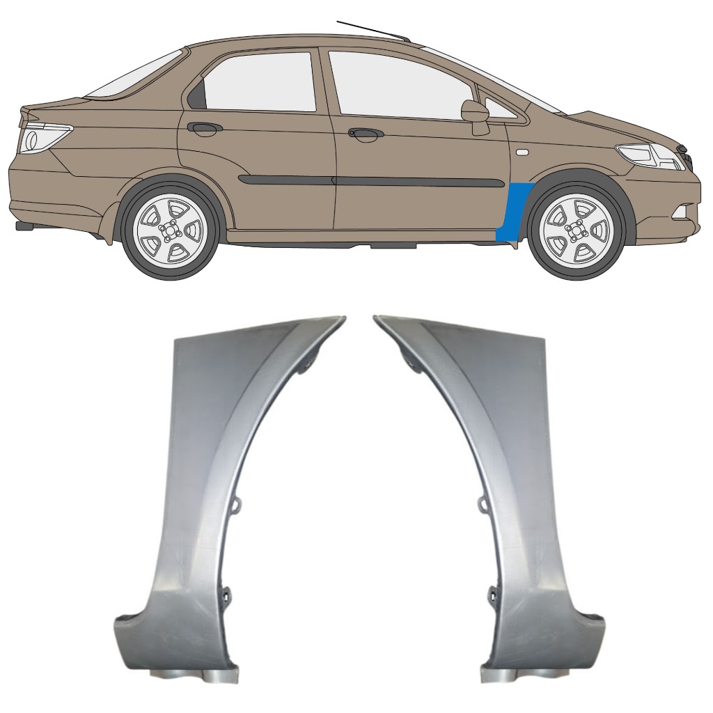 HONDA CITY 2002-2008 REPARATIEPANEEL VOORVLEUGEL / SET