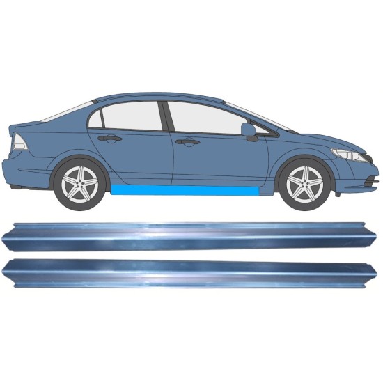Reparatie dorpel voor Honda Civic 2005-2011 / Links + Rechts / SEDAN / Set 11008